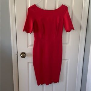 NWT Biden Red dress with eyelet detailing